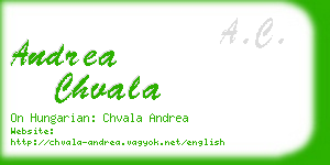 andrea chvala business card